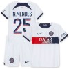 Conjunto (Camiseta+Pantalón Corto) Paris Saint-Germain N.Mendes 25 Segunda Equipación 23-24 - Niño